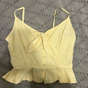 Plaid yellows and white Japna tank